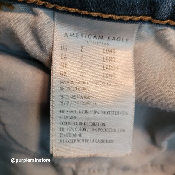 American Eagle Jeans 2 L Super Hi Rise Jegging 360 Next Level Stretch - Picture 6 of 13